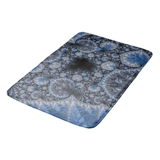 Tapis De Bain Bleus Abstract (Angle)