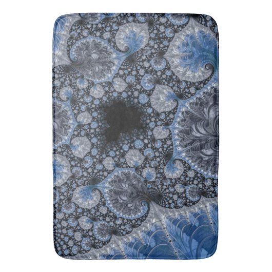 Tapis De Bain Bleus Abstract (devant Vertical)