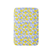 Tapis De Bain Bleus Citrons Méditerranée (Devant (Vertical))