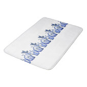 Tapis de bain bleus de chats siamois de saule (Angle)