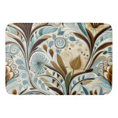 Tapis De Bain Bleus et bruns botaniques (Devant)