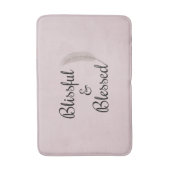 Tapis De Bain Blissful & bénie plume d'ange zen bain rose (Devant (Vertical))