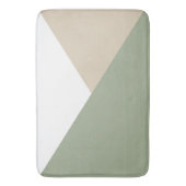 Tapis De Bain Bloc de couleur moderne Triangles Sage Vert Beige (devant Vertical)