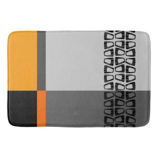 Tapis De Bain Bloc de couleur rétro (Devant)