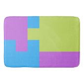 Tapis De Bain Blocs couleur gras bleu vert rose 7 (Devant)