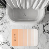 Tapis De Bain Blocs de couleurs - Pêcher Fuzz | Nom élégant