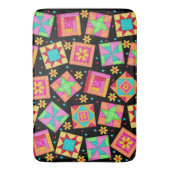 Tapis De Bain Blocs en quadrichromie noir (devant Vertical)