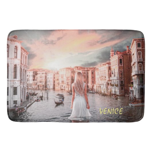 Tapis De Bain Blondie Dans Venise Romantique (Devant)