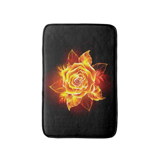 Tapis De Bain Blooming Fire Rose (Devant (Vertical))