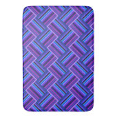 Tapis De Bain Blue and purple stripes weave (devant Vertical)