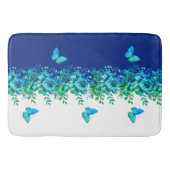 Tapis De Bain Blue Botanical Butterfly Bath Mat (Devant)