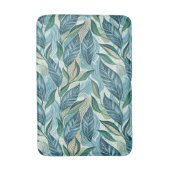 Tapis De Bain Blue Botanical Wave Modern Pattern (Devant (Vertical))