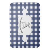 Tapis De Bain Blue Buffalo Plaid Farm Poulet Mat de bain (devant Vertical)