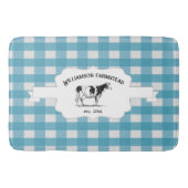 Tapis De Bain Blue Buffalo Plaid Farm Vache Mat (Devant)