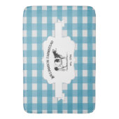 Tapis De Bain Blue Buffalo Plaid Farm Vache Mat (devant Vertical)