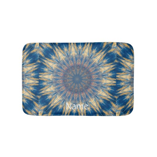 Tapis De Bain Blue Chakra Kaleidoscope Thunder_Cove (Devant)