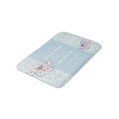 Tapis De Bain Blue Christian Philippians 4:13 Papillon (Angle)