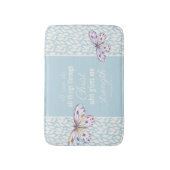 Tapis De Bain Blue Christian Philippians 4:13 Papillon (Devant (Vertical))