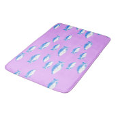 Tapis De Bain Blue fish on lilac (Angle)