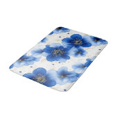 Tapis De Bain Blue Floral Pattern with Gold Accents (Angle)