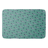 Tapis De Bain Blue Folk Art Trout/Saumon (Devant)