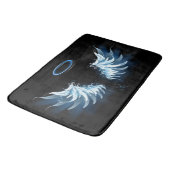 Tapis De Bain Blue Glowing Angel Wings on black background (Angle)