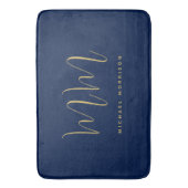 Tapis De Bain Blue Gold Colours Professionnel Lettres initiales  (devant Vertical)