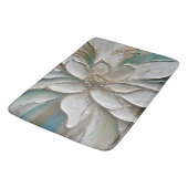 Tapis De Bain Blue Green Gold et blanc Abstrait Flower (Angle)