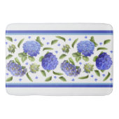Tapis De Bain Blue Hydrangea Fleurs Art Botanique (Devant)
