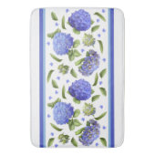 Tapis De Bain Blue Hydrangea Fleurs Art Botanique (devant Vertical)