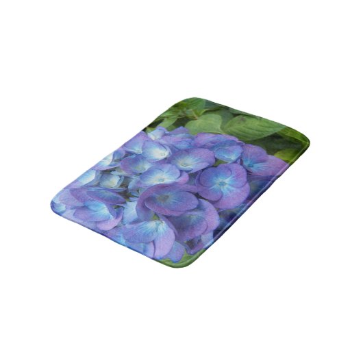 Tapis De Bain Blue Hydrangea Petals Floral (Angle)