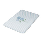 Tapis De Bain Blue Hydrangea Stripe Pattern Coastal (Angle)