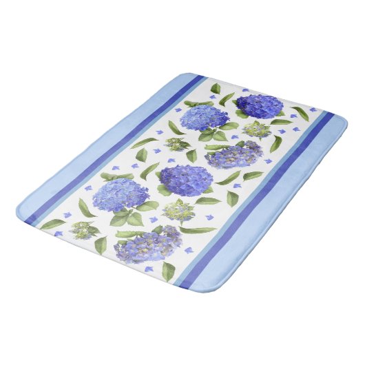 Tapis De Bain Blue Hydrangeas (Angle)