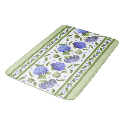 Tapis De Bain Blue Hydrangeas (Angle)