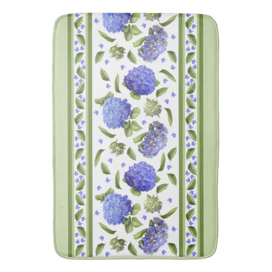 Tapis De Bain Blue Hydrangeas (devant Vertical)