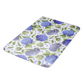 Tapis De Bain Blue Hydrangeas All Over Floral Pattern (Angle)