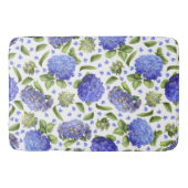 Tapis De Bain Blue Hydrangeas All Over Floral Pattern (Devant)