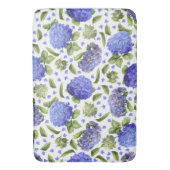 Tapis De Bain Blue Hydrangeas All Over Floral Pattern (devant Vertical)
