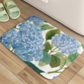 Tapis De Bain Blue Hydrangeas | Beau Jardin Floral