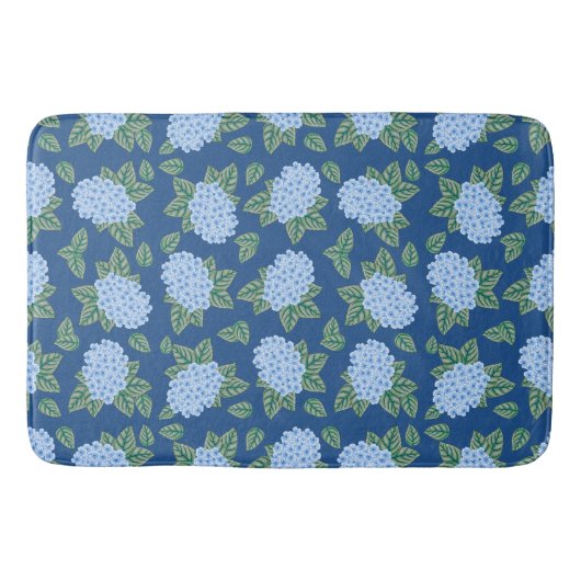 Tapis De Bain Blue Hydrangeas Cuisine de bain personnalisée (Devant)