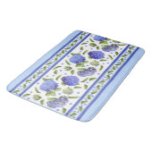 Tapis De Bain Blue Hydrangeas Floral Botanique Motif Mat (Angle)