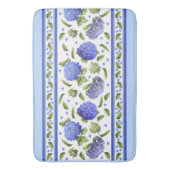 Tapis De Bain Blue Hydrangeas Floral Botanique Motif Mat (devant Vertical)