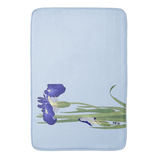 Tapis De Bain Blue Irises par Ohara Koson (devant Vertical)