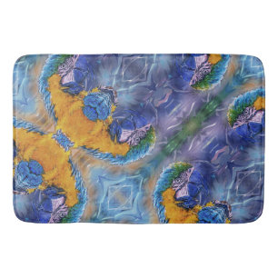 Tapis De Bain Blue Macaw Jouer Parrot Artsy