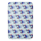 Tapis De Bain Blue Nordic Reindeer Pair Motif (devant Vertical)