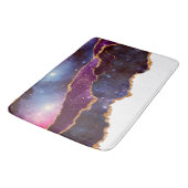 Tapis De Bain Blue & Purple Space & Stars Agate moderne (Angle)