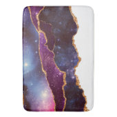 Tapis De Bain Blue & Purple Space & Stars Agate moderne (devant Vertical)