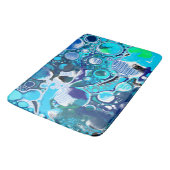 Tapis De Bain Blue Sea bulles Art Abstrait (Angle)