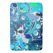 Tapis De Bain Blue Sea bulles Art Abstrait (devant Vertical)