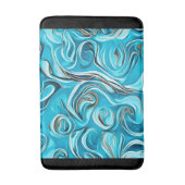 Tapis De Bain Blue Swirls Digital Abstrait Art (Devant (Vertical))